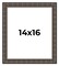 14x16 Modern Bamboo Picture Frame with UV-Resistant Acrylic & Acid Free Backing, Available in 5 Finishes - Gold, Silver, Brown, Black, and Natural
